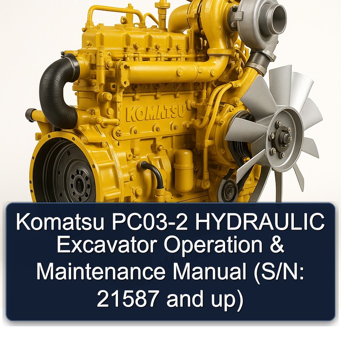 Manual de Operación y Mantenimiento - Excavadora Hidráulica Komatsu PC03-2 (Serie 21587 en adelante)