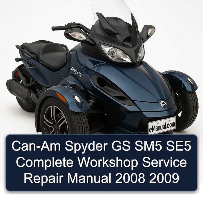 Can-Am Spyder GS SM5 SE5 Manual completo de servicio y reparación del taller 2008 2009