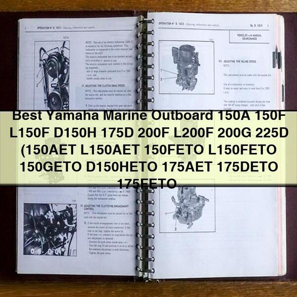 Best Yamaha Marine Outboard 150A 150F L150F D150H 175D 200F L200F 200G 225D (150AET L150AET 150FETO L150FETO 150GETO D150HETO 175AET 175DETO 175FETO