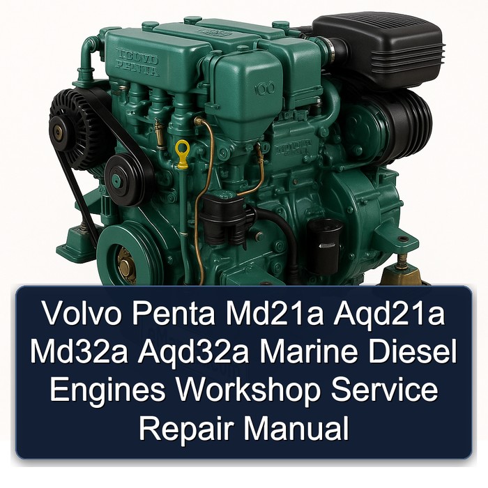 Volvo Penta Md21a Aqd21a Md32a Aqd32a Marine Diesel Engines Workshop Manual de servicio y reparación