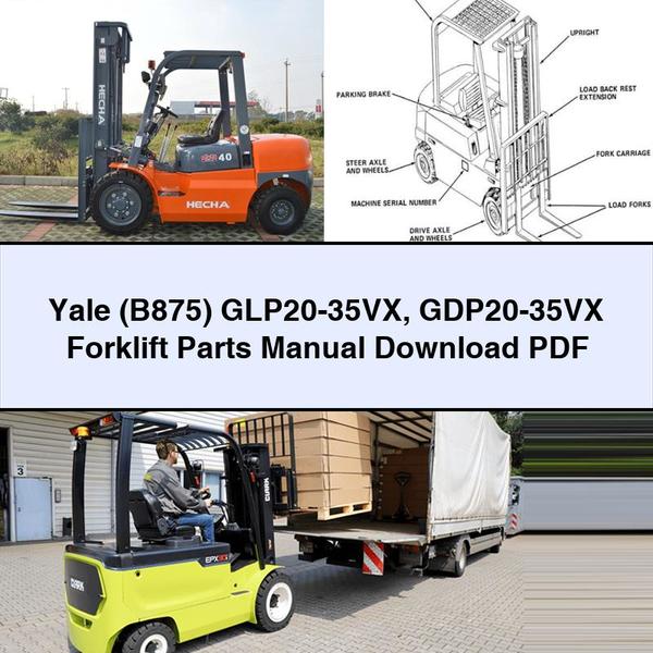 Yale (B875) GLP20-35VX GDP20-35VX Forklift Parts Catalog PDF Download