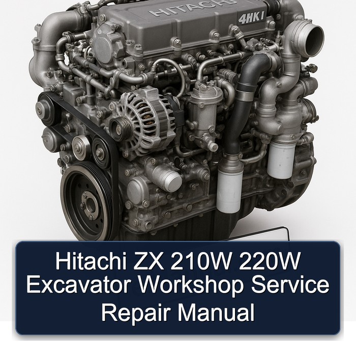 Hitachi ZX 210W 220W Excavator Workshop Service Repair Manual 