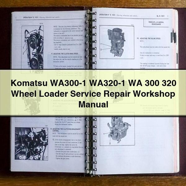 Komatsu WA300-1 WA320-1 Wa 300 320 Wheel Loader Workshop Service Repair Manual PDF Download