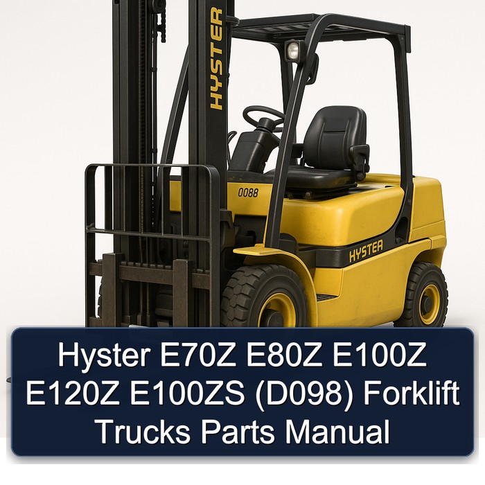 Manual de Partes para Montacargas Hyster E70Z, E80Z, E100Z, E120Z, E100ZS (D098)