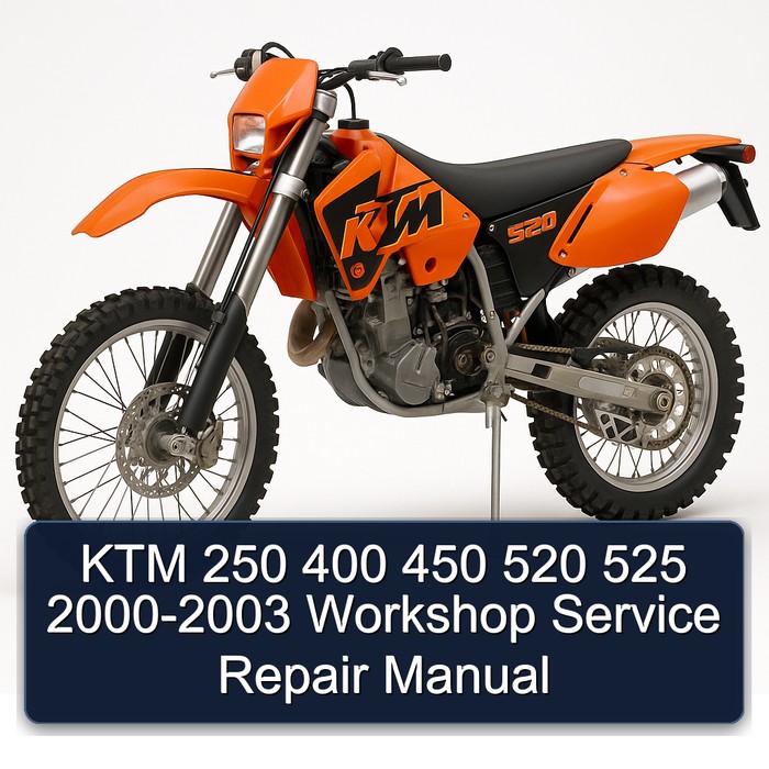 KTM 250 400 450 520 525 2000-2003 Workshop Manual de servicio y reparación
