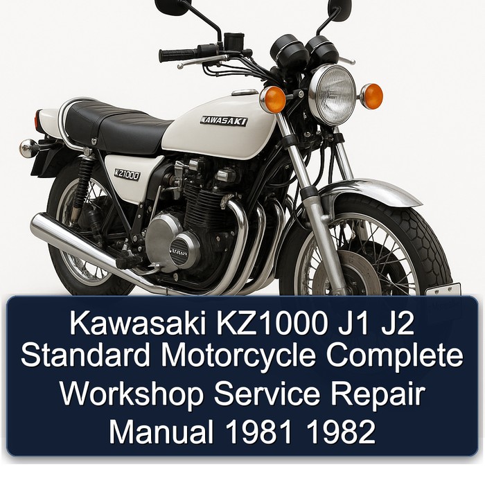 Kawasaki KZ1000 J1 J2 Standard Motorcycle Manual completo de servicio y reparación del taller 1981 1982