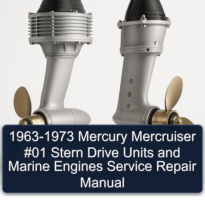 1963-1973 Mercury Mercruiser #01 Stern Drive Units and Marine Engines Service Repair Manual 