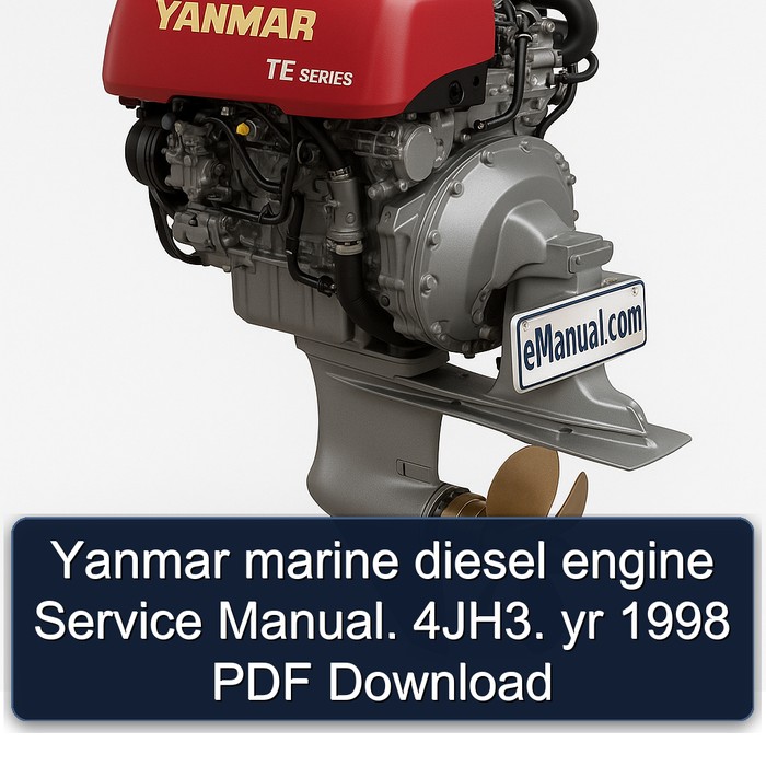 Yanmar marine diesel engine Service Manual. 4JH3. yr 1998 PDF Download