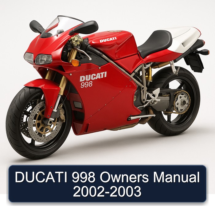 DUCATI 998 Owners Manual 2002-2003