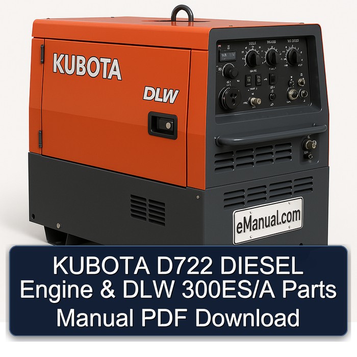 Kubota D722 Diesel Engine & Dlw 300ES/a Parts Catalog PDF Download