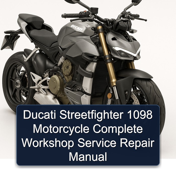 Ducati Streetfighter 1098 Motorcycle Manual completo de servicio y reparación del taller