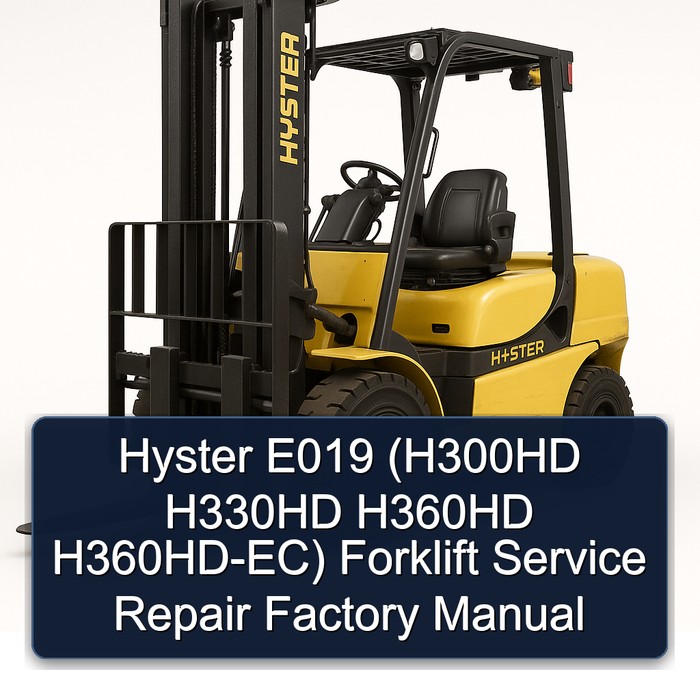 Manual de Servicio y Reparación de Montacargas Hyster E019 (H300HD H330HD H360HD H360HD-EC)