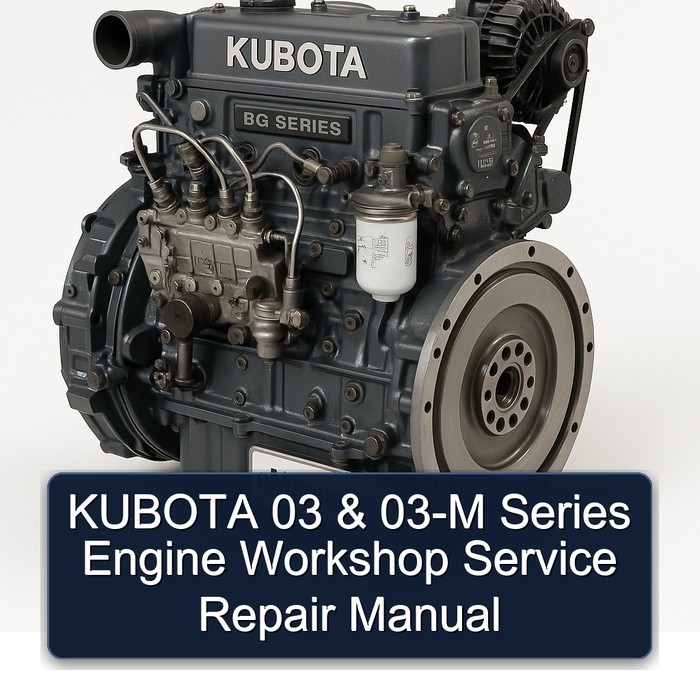 KUBOTA 03 & 03-M Series Engine Workshop Manual de servicio y reparación