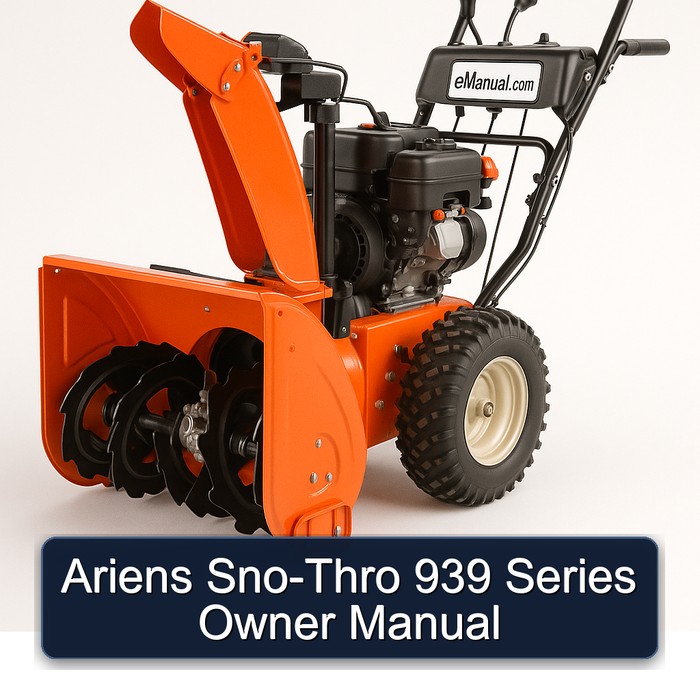 Ariens Sno-Thro 939 Series Owner Manual 