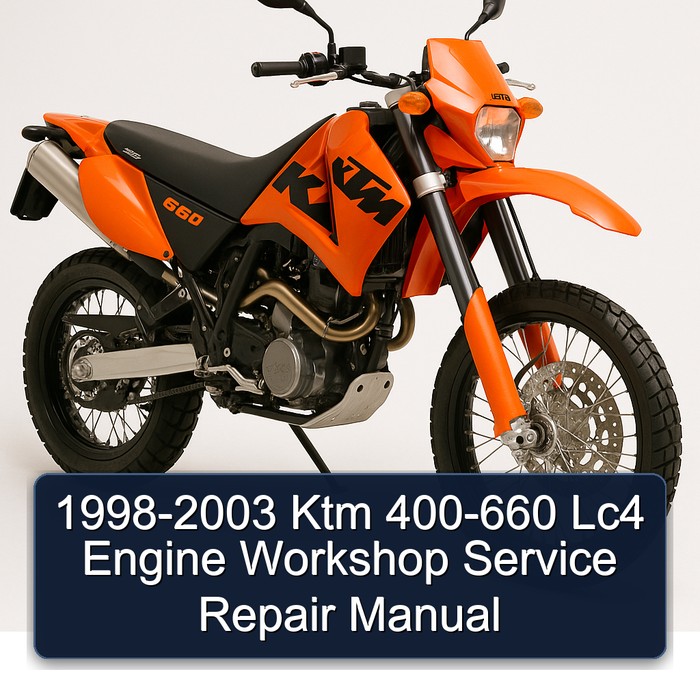 1998-2003 Ktm 400-660 Lc4 Engine Workshop Manual de servicio y reparación