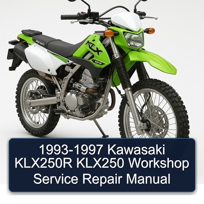 1993-1997 Kawasaki KLX250R KLX250 Workshop Manual de servicio y reparación