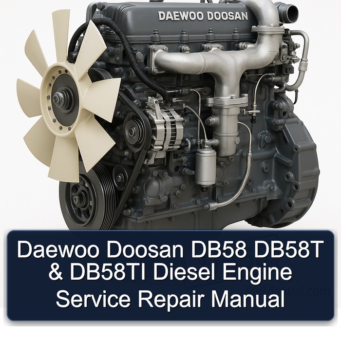 Daewoo Doosan DB58 DB58T & DB58TI Diesel Engine Manual de servicio y reparación