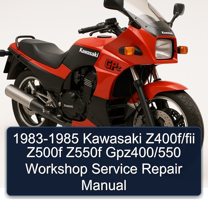 1983-1985 Kawasaki Z400f/fii Z500f Z550f Gpz400/550 Workshop Manual de servicio y reparación