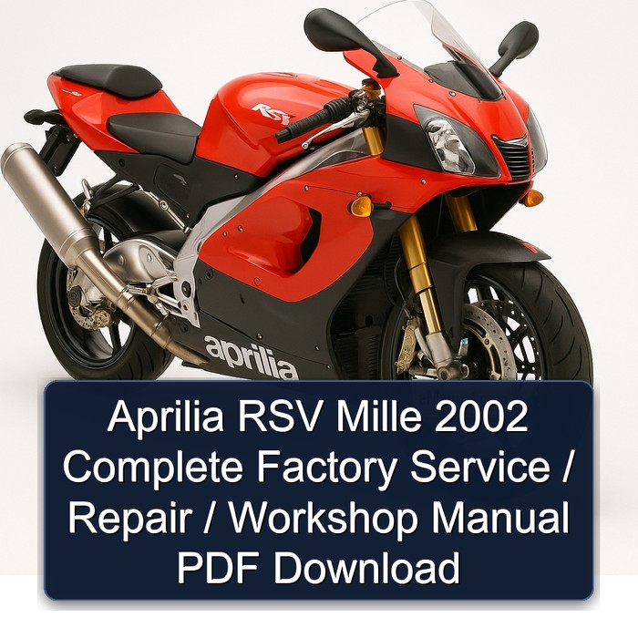 Aprilia RSV Mille 2002 Complete Factory Service / Repair / Workshop Manual PDF Download