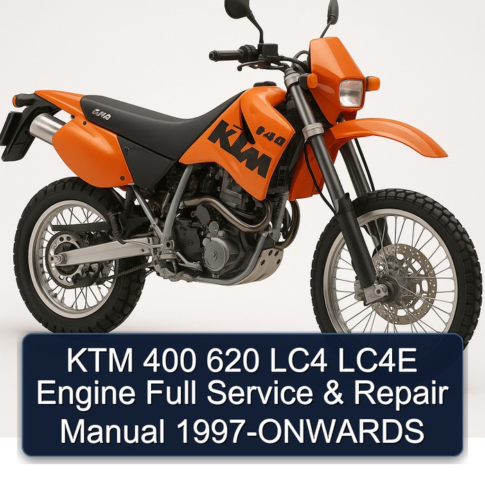 KTM 400 620 LC4 LC4E Engine Full Manual de servicio y reparación 1997-ONWARDS