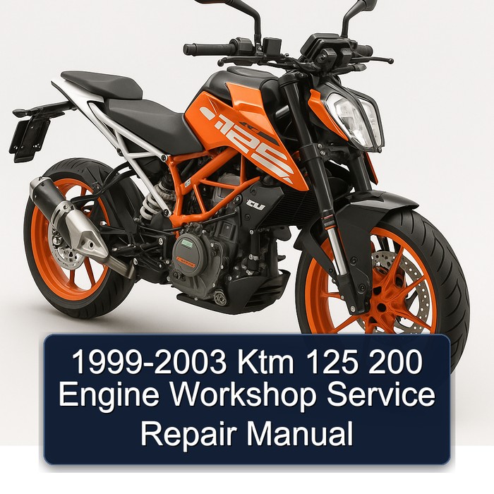 1999-2003 Ktm 125 200 Engine Workshop Manual de servicio y reparación