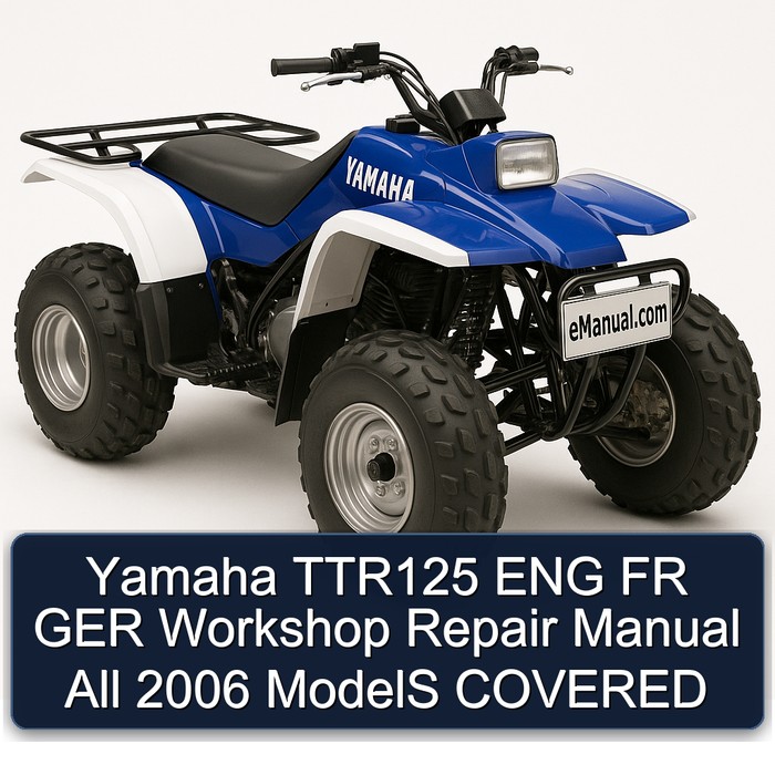 Yamaha TTR125 ENG FR GER Workshop Repair Manual All 2006 ModelS COVERED