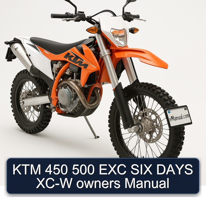 KTM 450 500 EXC SIX DAYS XC-W owners Manual