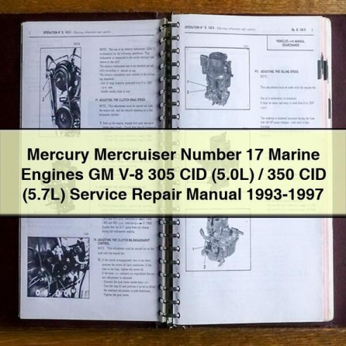 Mercury Mercruiser Marine Engine GM V-8 305 CID (5.0L) / 350 CID (5.7L) Service Repair Manual 1993-1997 PDF