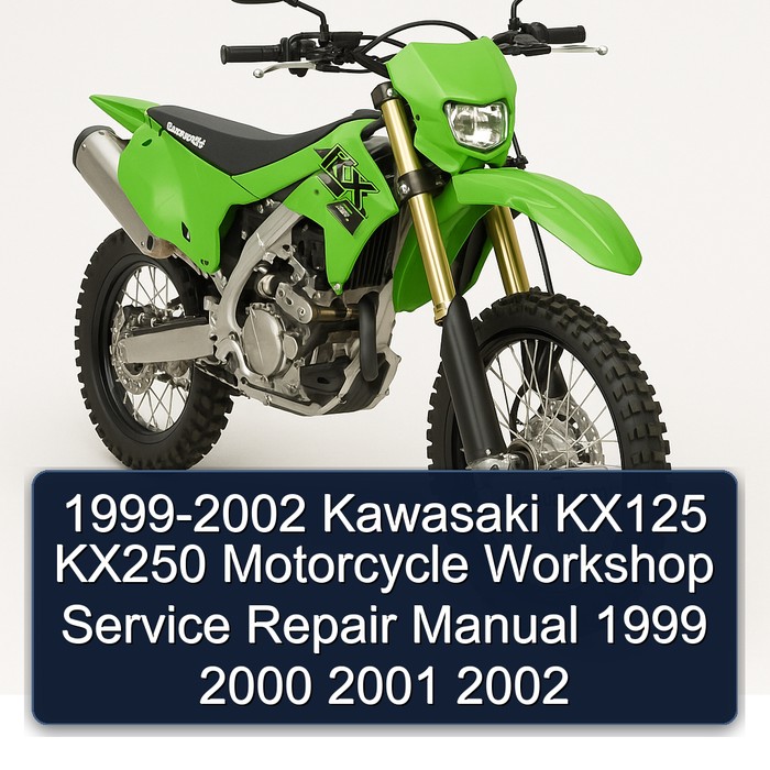 1999-2002 Kawasaki KX125 KX250 Motorcycle Workshop Manual de servicio y reparación 1999 2000 2001 2002