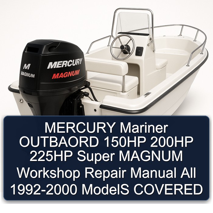 MERCURY Mariner OUTBAORD 150HP 200HP 225HP Super MAGNUM Workshop Repair Manual  All 1992-2000 ModelS COVERED