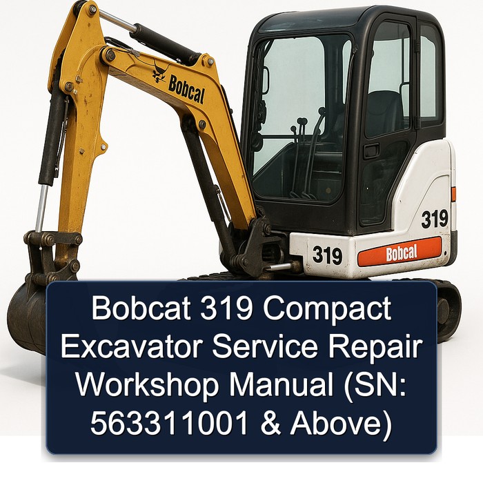 Bobcat 319 Compact Excavator Service Repair Workshop Manual (SN: 563311001 & Above)