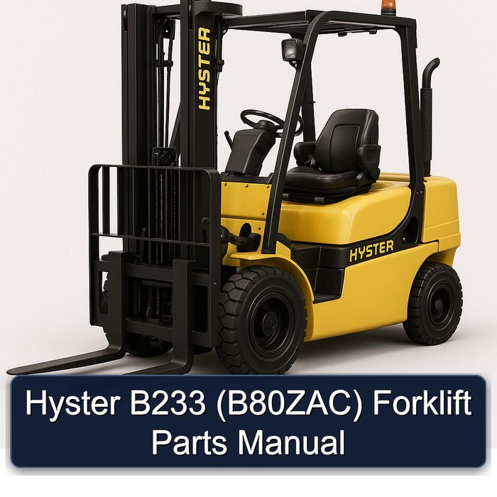 Manual de Partes para Montacargas Hyster B233 (B80ZAC)