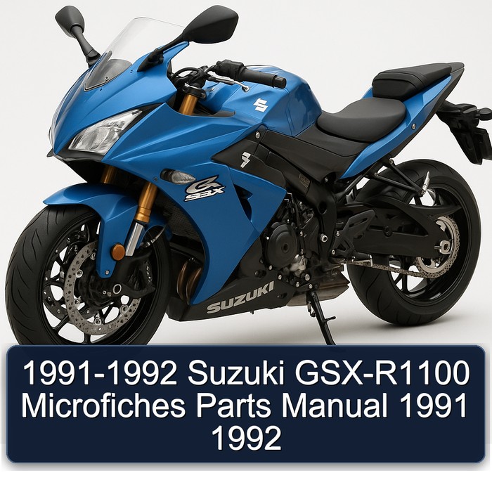 1991-1992 Suzuki GSX-R1100 Microfiches Parts Manual 1991 1992
