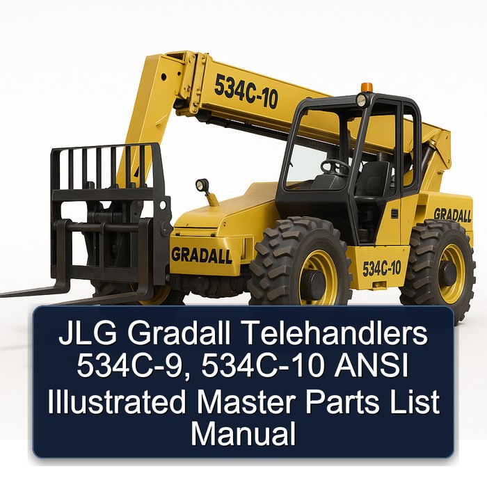 Jlg Gradall Telehandlers 534C-9, 534C-10 Ansi Parts Catalog PDF Download