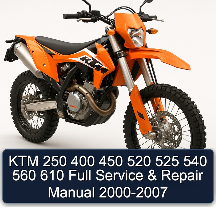 KTM 250 400 450 520 525 540 560 610 Full Service & Repair Manual 2000-2007