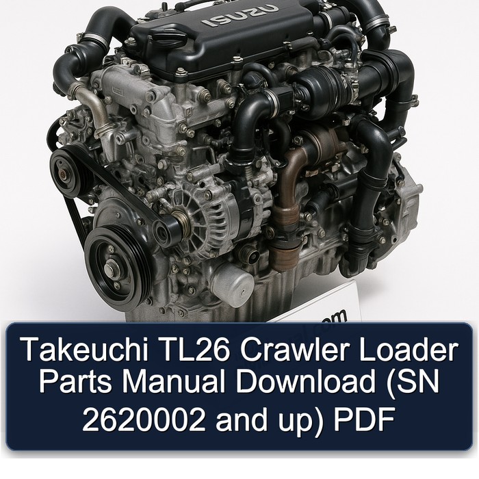 Manual de Partes para Cargadora de Orugas Takeuchi TL26 (N° de Serie 2620002 y posteriores) PDF