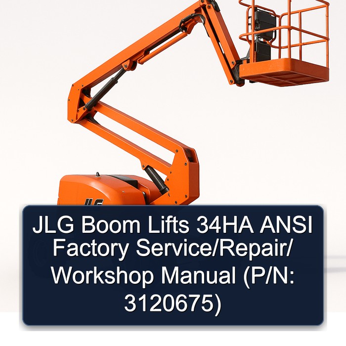 JLG Boom Lifts 34HA ANSI  Factory Service/Repair/ Workshop Manual  (P/N: 3120675)