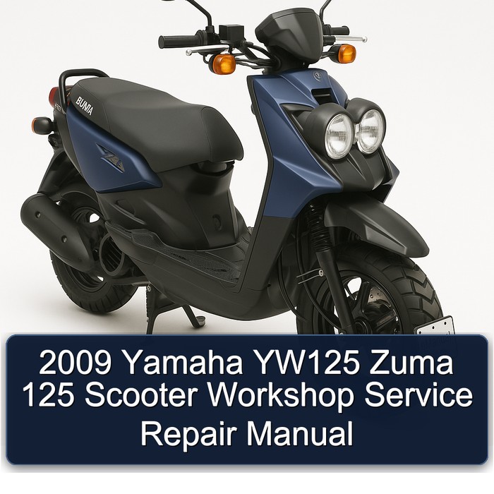2009 Yamaha YW125 Zuma 125 Scooter Workshop Manual de servicio y reparación