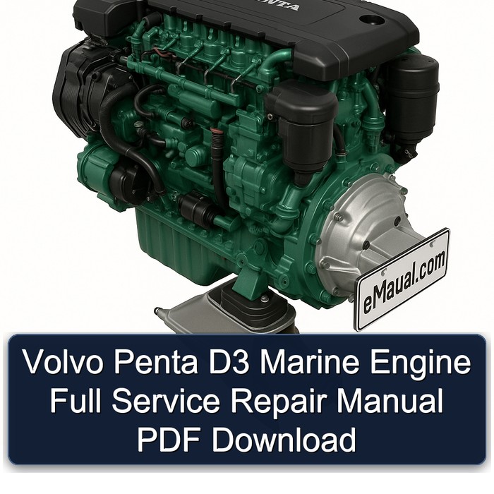 Volvo Penta D3 Marine Engine Full Manual de servicio y reparación PDF Download