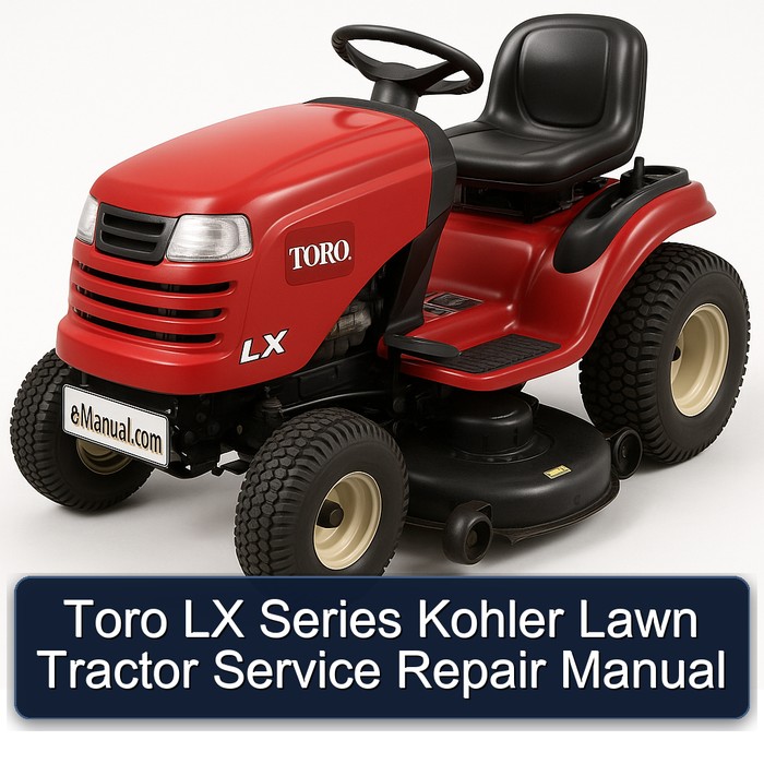 Manual de Servicio y Reparación para Tractor de Césped Toro LX Series Kohler