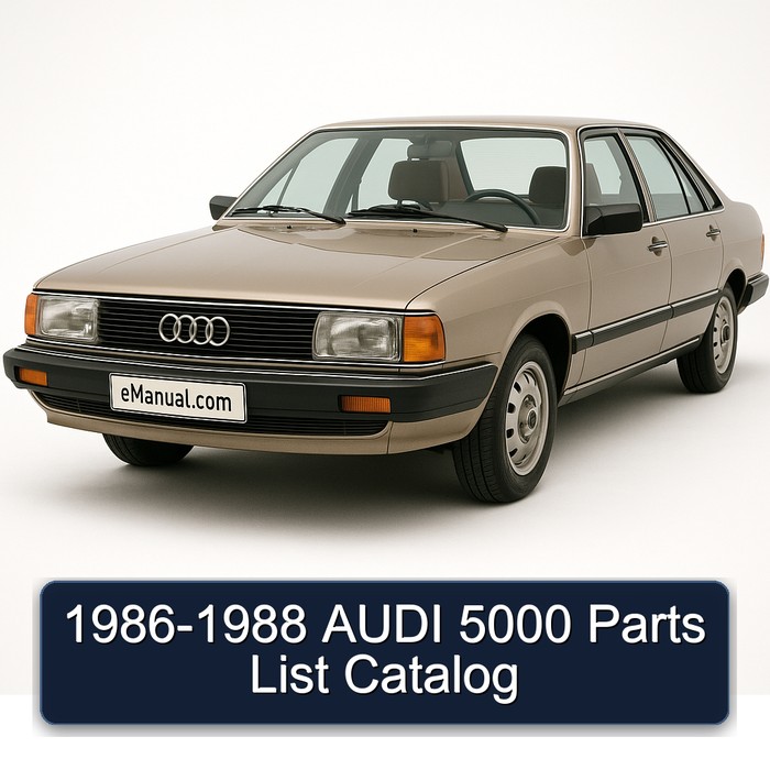 1986-1988 AUDI 5000 Parts List Catalog
