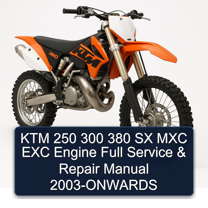KTM 250 300 380 SX MXC EXC Engine Full Service & Repair Manual 2003-ONWARDS