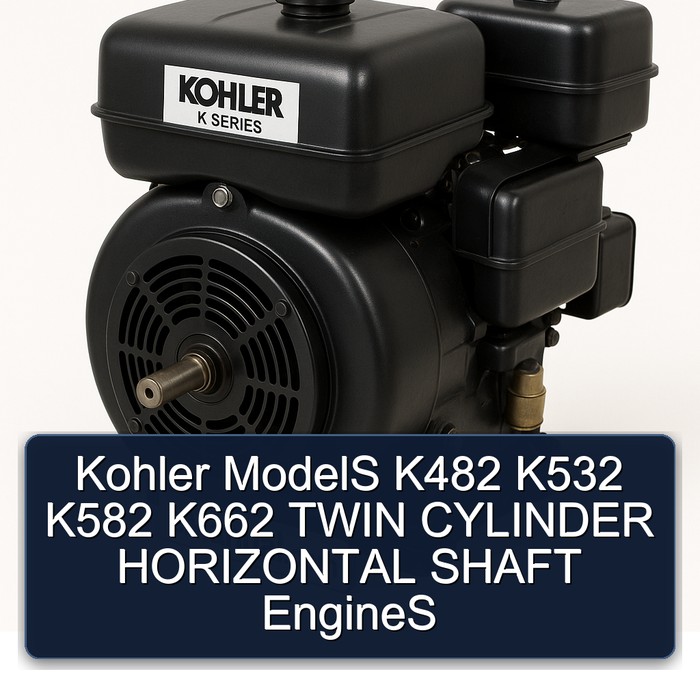 Kohler ModelS K482 K532 K582 K662 TWIN CYLINDER HORIZONTAL SHAFT EngineS