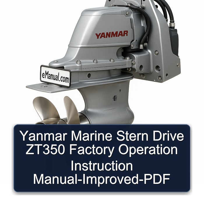 Yanmar Marine Stern Drive ZT350 Factory Operation Instruction Manual-Improved-PDF