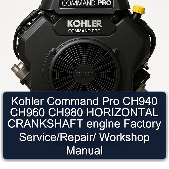 Kohler Command Pro CH940 CH960 CH980 HORIZONTAL CRANKSHAFT engine Factory Service/Repair/ Workshop Manual