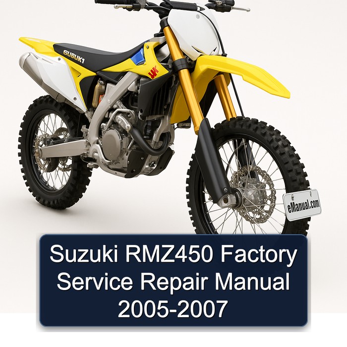 Suzuki RMZ450 Factory Manual de servicio y reparación 2005-2007