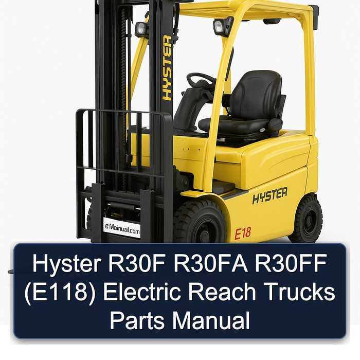 Manual de Partes de Carretillas Elevadoras Eléctricas Hyster R30F, R30FA, R30FF (E118)