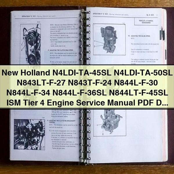 Manual de Servicio y Reparación del Motor ISM Tier 4 para Tractores New Holland N4LDI-TA, N843LT-F, N844L-F y N844LT-F