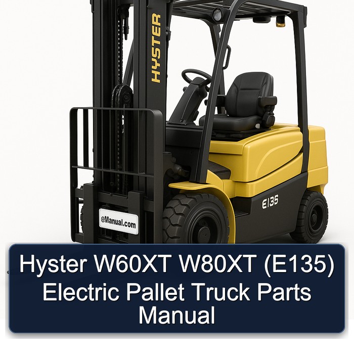Manual de Partes para Carretillas Elevadoras Eléctricas Hyster W60XT W80XT (E135)