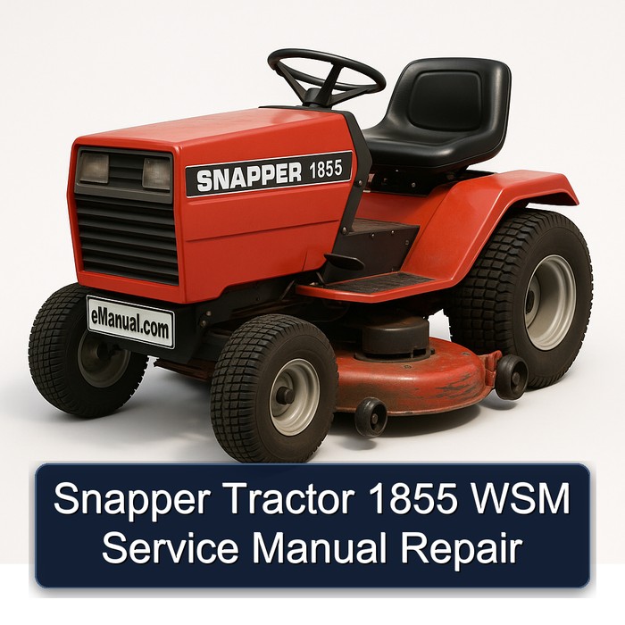 Snapper Tractor 1855 WSM Service Manual Repair